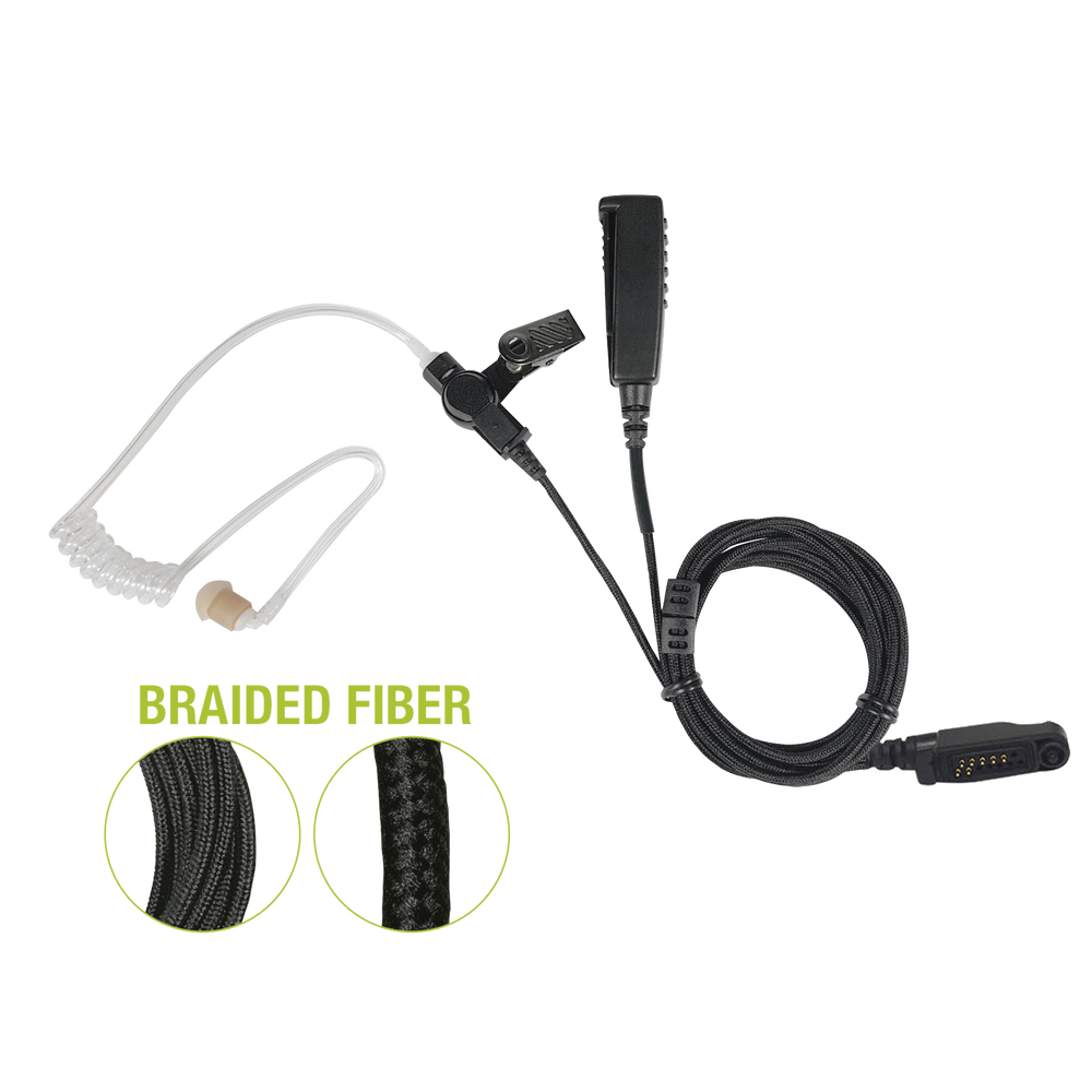 Micrófono De Solapa de 2 Cables De Fibra Trenzada Serie SPM2300BF Para HYTERA X1e/p & PD6XX