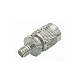 Adaptador en Línea, de Conector SMA Hembra a TNC Macho, Níquel/ Oro/ Teflón.