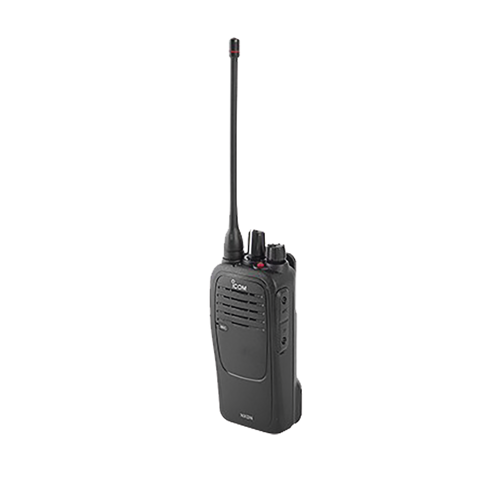 ICOM Digital Portable, Rx-Tx: 400-470MHz, Type-D Trunking, Submersible IP67. Rapid charger not included