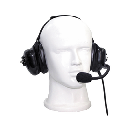 Auriculares con orejeras acolchonadas de gel con micrófono flexible con cancelación de ruido para radios KENWOOD TK-480/2180/3180, NX200/300/410/5000