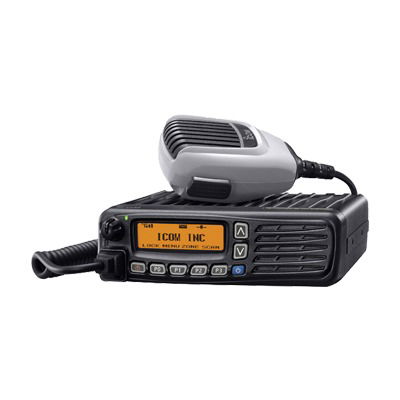 Transceiver ICOM digital movile, Rx-Tx: 136-174MHz, type-C trunking, Over the air alias. Microphone, power cable and mounting bracket inlcuded.