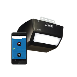 Motor para puerta de garage / WiFi integrado / Control desde el celular (App sin costo) /  Operación automática por geocerca / Compatible con batería de respaldo (no incluída)
