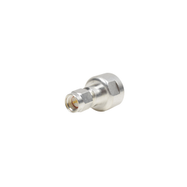 Adaptador UNIDAPT Hembra a SMA Macho, Plata / Oro / Teflón.