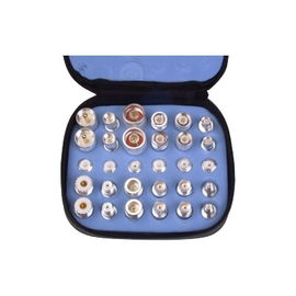 Kit Universal de Adaptadores UNIDAPT de 30 piezas en Bronze Blanco con estuche, esponja y ziper. Kit Universal de Adaptadores UNIDAPT de 30 piezas en Bronze Blanco con estuche, esponja y ziper.