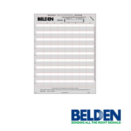 PAQUETE DE ETIQUETAS BELDEN AX107694 (0,20 DE) 25 HOJAS ÁREA DE IMPRESIÓN 0.98 x 0.32IN 72 PZA POR HOJA