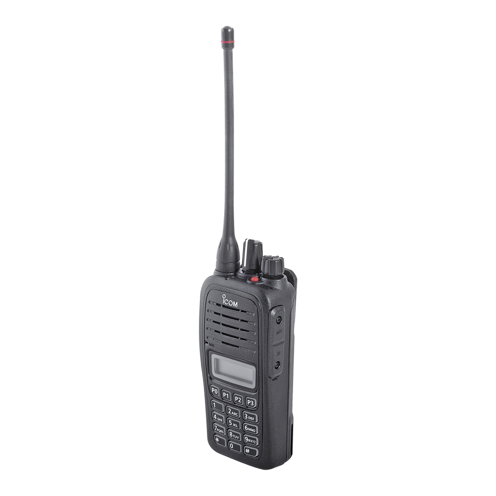 Analog Portable Radio, band UHF, frequency range 400-470MHz  DTMF, (N) 12.5kHz, 4 W, 128 Channels, IP67 Submersible, not included Rapid Charger
