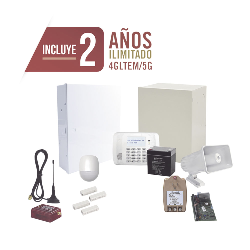 KIT de Alarma con 2 AÑOS de Comunicación Ilimitada 4GLTEM / 5G