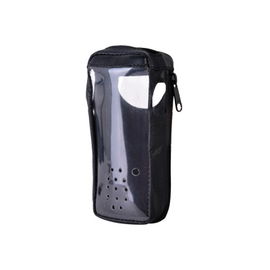 Funda reforzada en Piel para cinto, con cierre y amplio visor frontal transparente para Aéreos IC-A24 e IC-A6. Funda reforzada en Piel para cinto, con cierre y amplio visor frontal transparente para Aéreos IC-A24 e IC-A6.