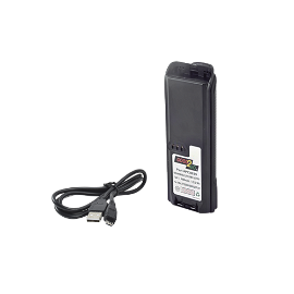Li-Po Battery with USB Charger Built-in of 3000 mAh, Clip Included for Motorola Radios XTS 3000/3500/4250/5000/EF JOHNSON 5100/ES51, include wall and vehicle adapter and USB cable.