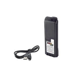 Li-Po Battery with USB Charger Built-in of 3000 mAh, Clip Included for Motorola Radios XTS 3000/3500/4250/5000/EF JOHNSON 5100/ES51, include wall and vehicle adapter and USB cable.