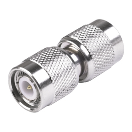 Adaptador Barril de Conector TNC Macho a TNC Macho, Niquel / Oro / Teflón.