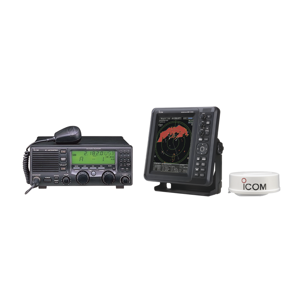 kit of radio base HF ICM700pro and marine radar of 36NM with color display unit of 10.4-inch.