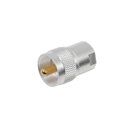Adaptador UNIDAPT Hembra a UHF Macho (PL-259). Plata / Oro / Teflón.