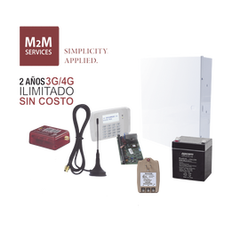 (2 Años datos ILIMITADO INCLUIDO)  Kit Vista48LA con comunicador MN02LTEM, Teclado, Gabinete, Batería y Transformador