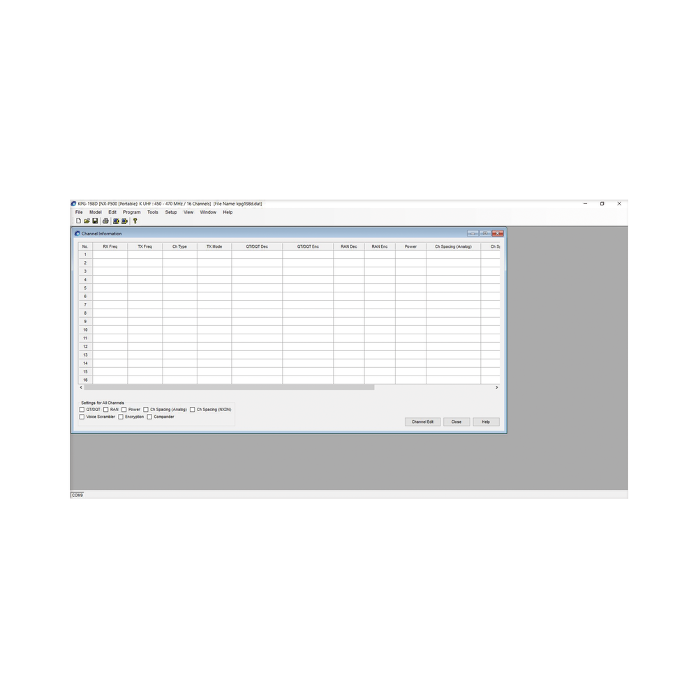 Programming software for NX-P500K