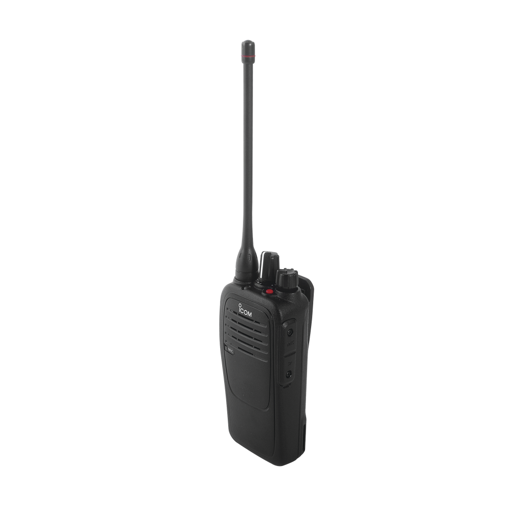 Portable analog radio, (N) 12.5KHz, 5 W, 16 Channels, Submersible IP67, 400-470 MHz. Supplied with Battery, Belt Clip, Charger, and Antenna