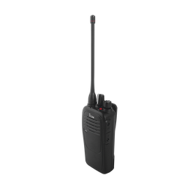 Portable analog radio, (N) 12.5KHz, 5 W, 16 Channels, Submersible IP67, 400-470 MHz.  Antenna, battery, and belt included