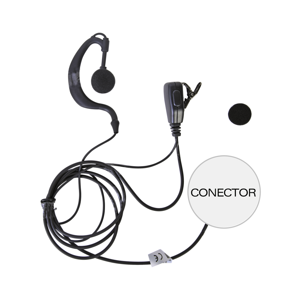G Shape Lapel Microphone - Earphone Adjustable to the Ear for ICOM IC-F11 / 14 / 3021 / 3013 / 3103 / 3003 Handheld Radios
