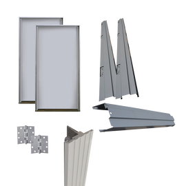 Kit Puerta doble metálica galvanizada 8 ft x 8 ft / Resistente al fuego por 180 min / UL