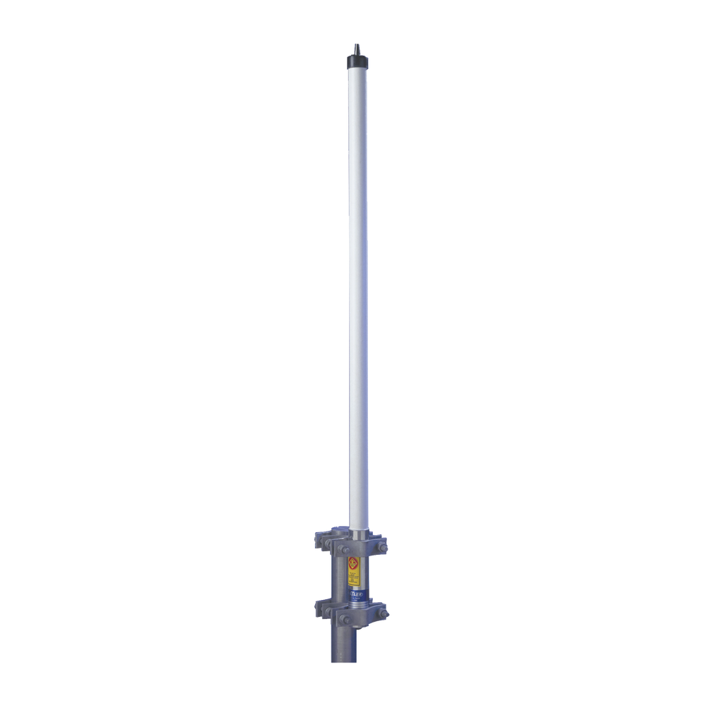 Antena base VHF 165-174 MHz, Fibra de Vidrio, 6 dB de Ganancia, Serie HX para Climas Extremos