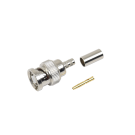 Conector BNC Macho Inverso, de anillo plegable para cables RG-58/U, RG-142/U.