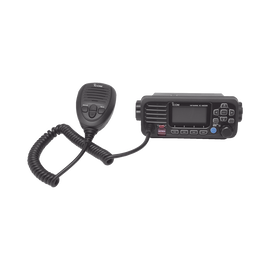 Marine Transceiver, Black Color, Tx: 156.025 - 157.425 MHz, Rx: 156.050 - 163.275 MHz, Submersible IPX7. Microphone, Power Cable and Mounting Bracket Included