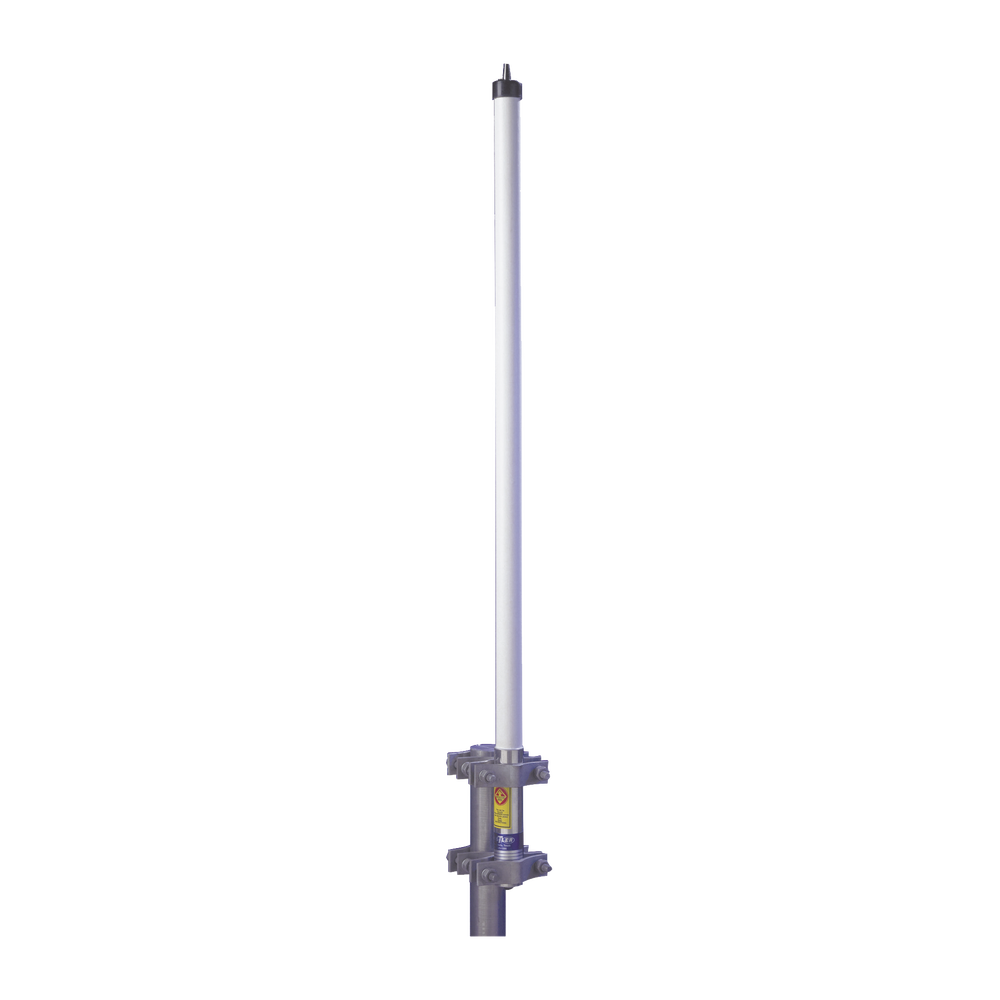 Antena base UHF 470-490 MHz, Fibra de Vidrio, 9 dB de Ganancia, Serie HD para Climas Difíciles