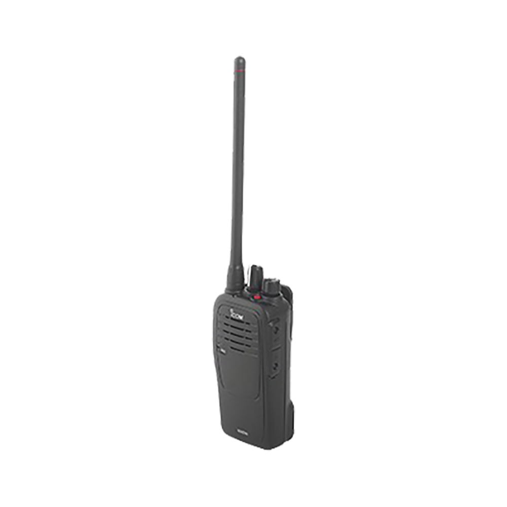 Portable Digital ICOM Transceiver, Rx-Tx: 136-174MHz, type-D Trunking, Submersible IP67, Rapid Charger not Included.