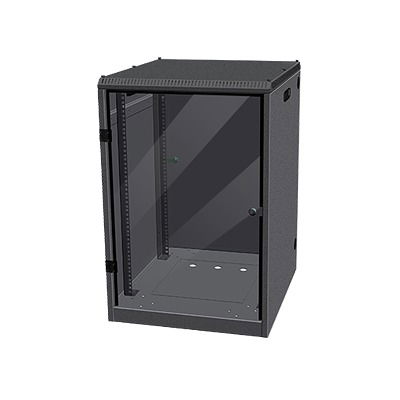 Gabinete de Piso con Puerta Acrílica con Estructura Rack 19
