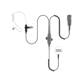 MICRÓFONO AUDÍFONO DE 2 CABLES CON DOBLE PTT P/ MOTOROLA (MOTO TRBO) XPR-6500/ XPR-6550/ 4150/ 4150/ 6150/ 8550/ 5550/ APX-7000/ DP-3400