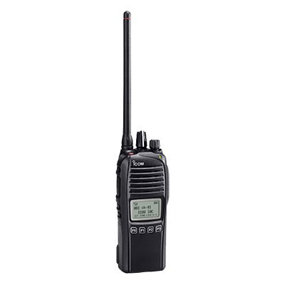 Portable Digital Radio NXDN 136-174 MHz, 512 Channels, Submergible with Display. Battery, clip belt, charger and antenna included.