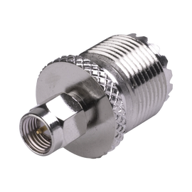 Adaptador en Línea, de Conector SMA Macho a UHF Hembra (SO-239), Níquel/ Oro/ Teflón.