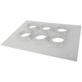 Placa pasamuro con capacidad de 6 botas de 4
