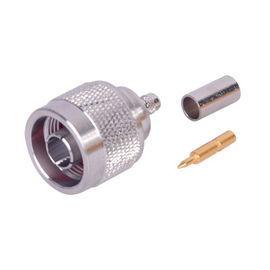 Conector N macho de anillo plegable para cables RG-58/U, RG-142/U. Conector N macho de anillo plegable para cables RG-58/U, RG-142/U.