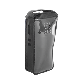 Funda Reforzada de piel con frente transparente para radios TK2312 / TK3312K.