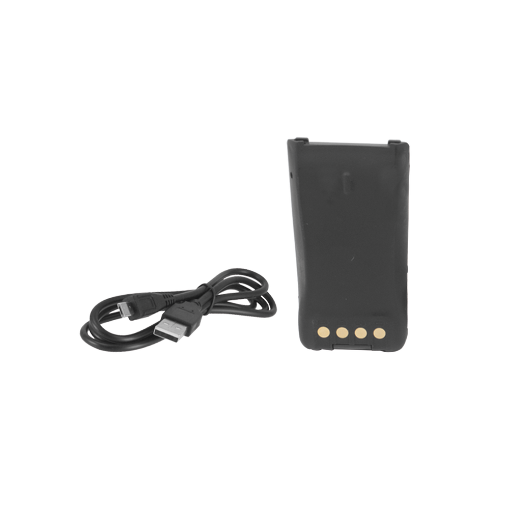 Batería con cargador USB integrado de Li-Ion 2000MAH  con clip para radio HYT PD782 para cargarla como celular