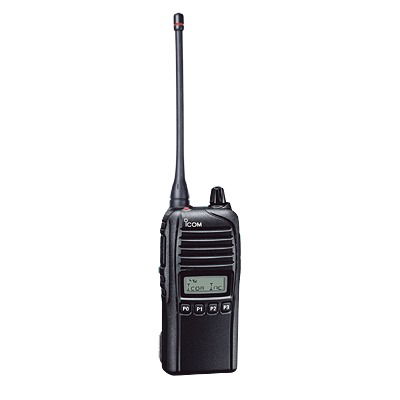 Analog Radio, 4 W, 400-470 MHz, 128 Channels, IP67 Waterproof. Supplied with Battery, Belt Clip, Charger, and Antenna