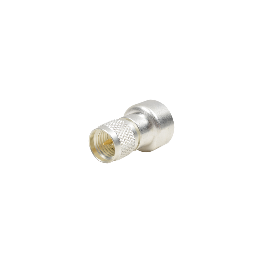 Adaptador UNIDAPT Hembra a Mini-UHF Macho. Plata / Oro / Teflón.