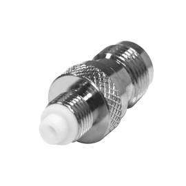 Adaptador TNC Hembra a FME Hembra, Niple Europeo, Níquel/ Oro/ Teflón.