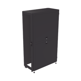Gabinete Profesional para Telecomunicaciones de 45UR, 1200 mm Profundidad, Incluye 2 Organizadores Verticales de 45 Unidades de Rack