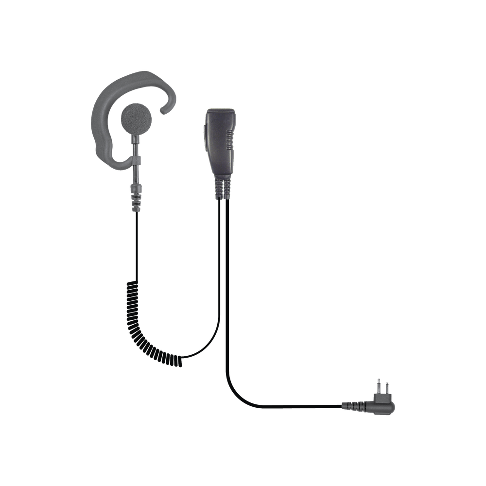 Lapel Microphone with Soft Earhook Style Earphone