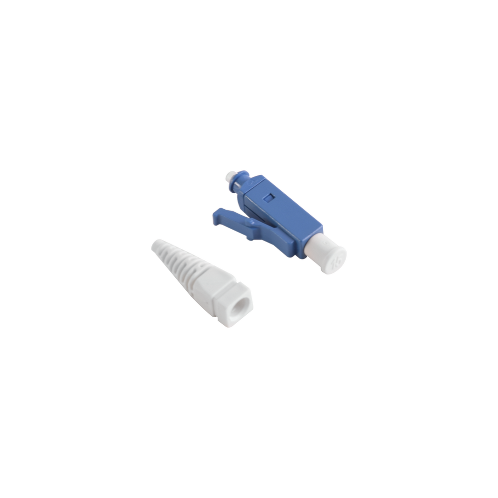 Conector de Fibra Óptica LC Simplex, Para Instalación en Campo, Monomodo, Fibra recubierta, Color Azul