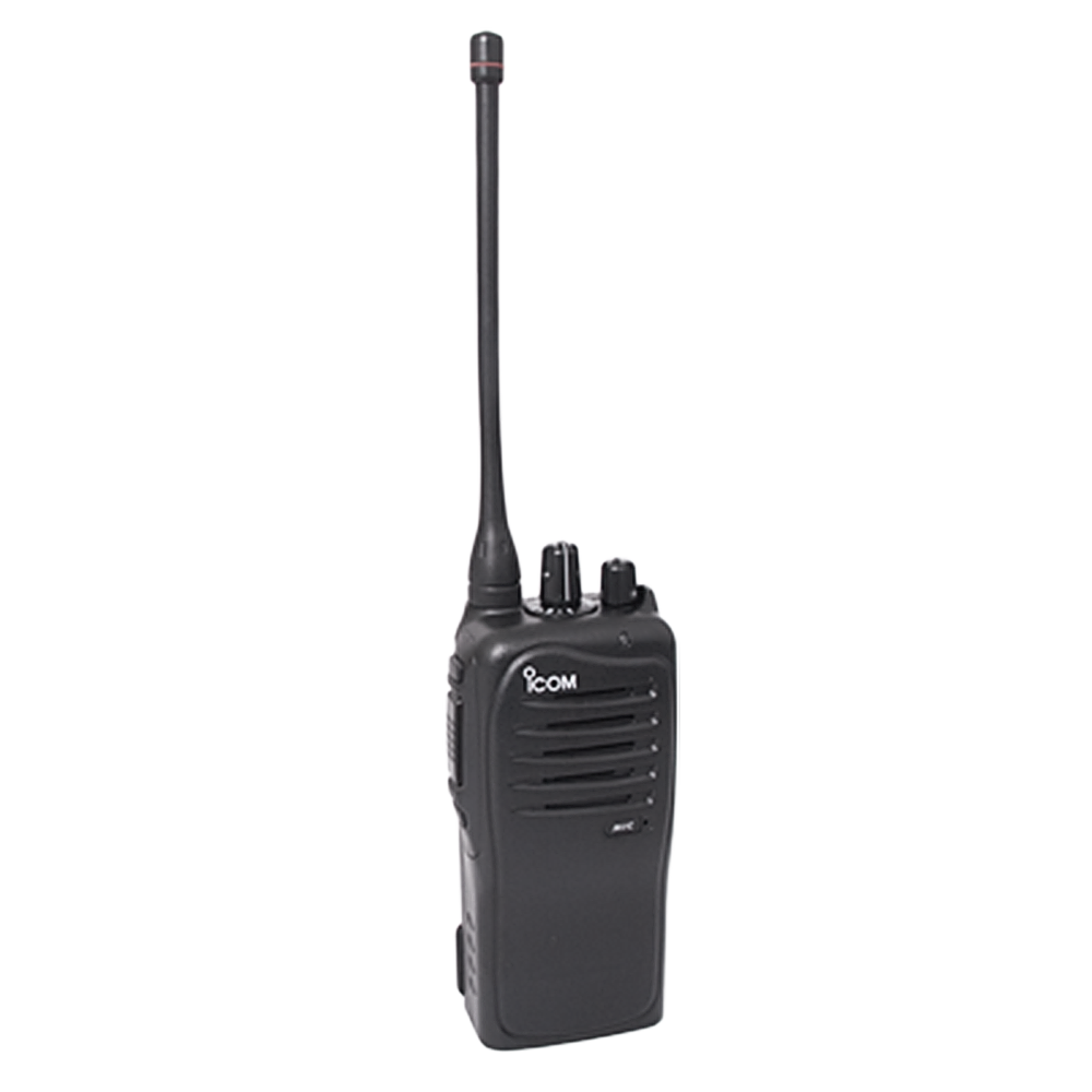 Portable Analog Radio, 4 W Power, 16 Channels, 400-470 MHz Frequency Range, FCC Approved. Supplied with Battery, Belt Clip, Charger, and Antenna.