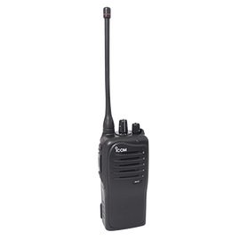 Portable Analog Radio, 4 W Power, 16 Channels, 400-470 MHz Frequency Range, FCC Approved. Supplied with Battery, Belt Clip, Charger, and Antenna.