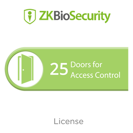 Licencia para ZKBiosecurity permite gestionar hasta 25 puertas para control de acceso