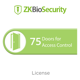Licencia para ZKBiosecurity permite gestionar hasta 75 puertas para control de acceso
