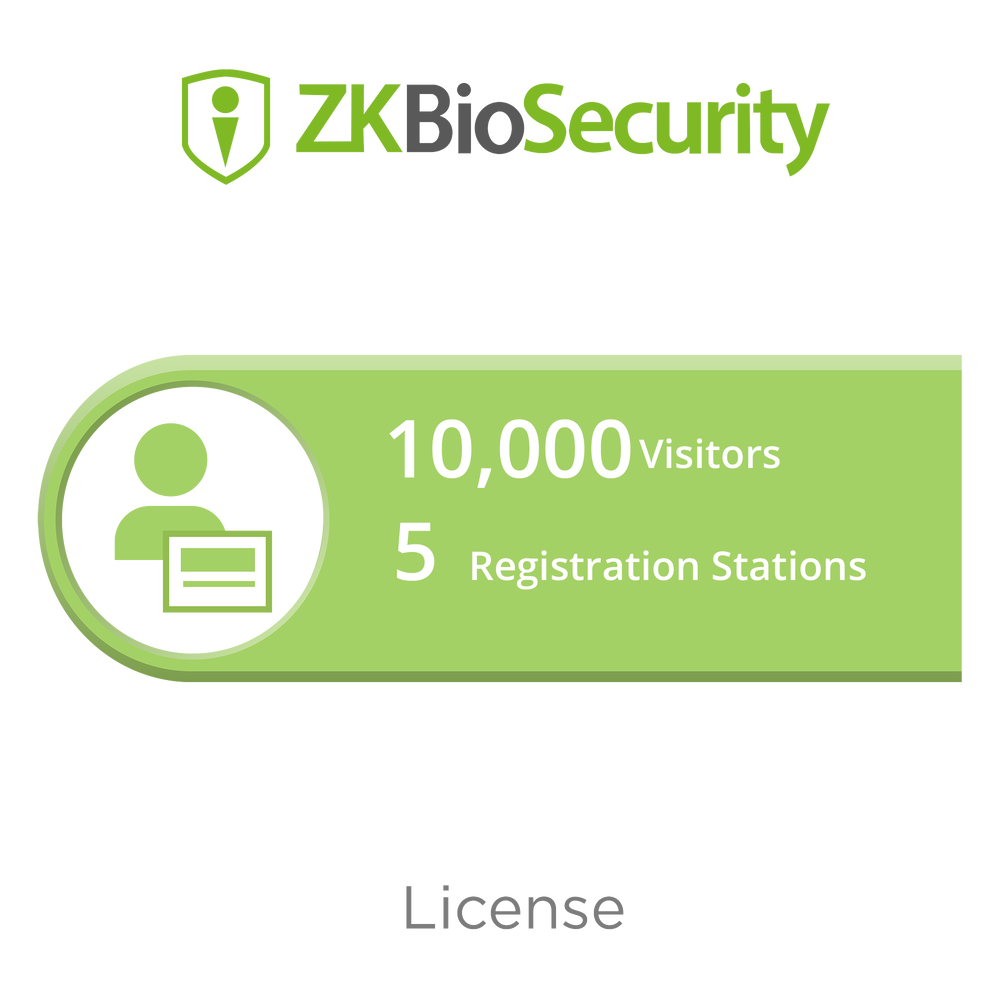 Licencia para ZKBiosecurity permite la gestion de 10 mil visitantes y 5 estaciones de registro