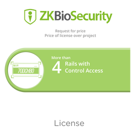 Licencia para ZKBiosecurity para modulo de estacionamiento de 4 carriles utilizando controlador de acceso