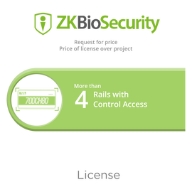 Licencia para ZKBiosecurity para modulo de estacionamiento mayor a 4 carriles utilizando controlador de acceso