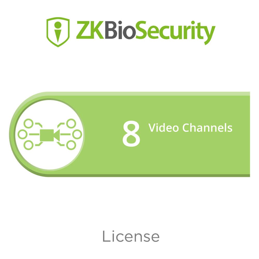 Licencia para ZKBiosecurity para modulo de video hasta 8 canales de video